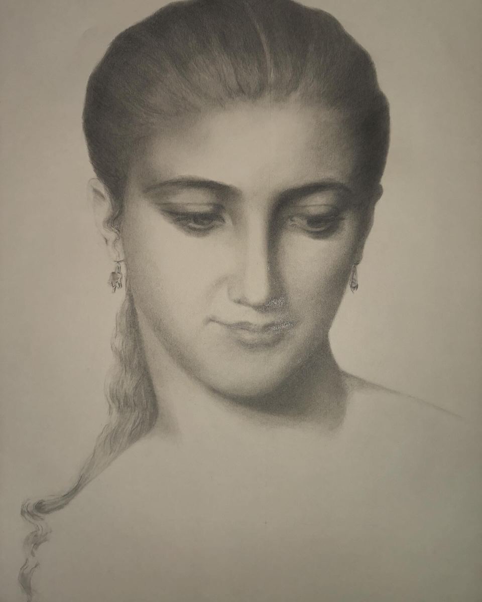 Portrait of a Young Woman — Graphite on paper