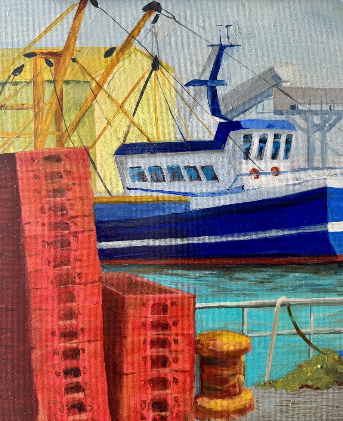 The Trawler — Oil on linen board · painted on site